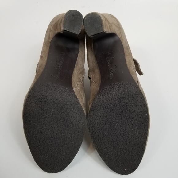 Franco Sarto Women's Sadee Taupe Suede Heeled Ankle Boots Booties Size 8.5 - Picture 5 of 6